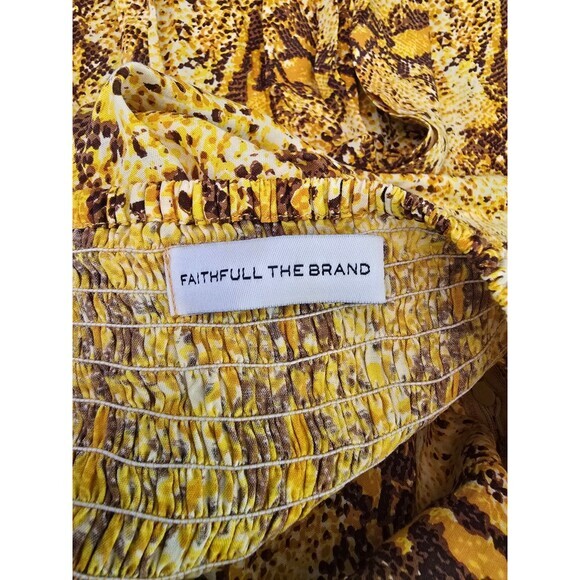 Revolve FAITHFULL THE‎ BRAND Colorful Peasant Smocked Mini Dress UK10 US6 IT42 M - Picture 7 of 11